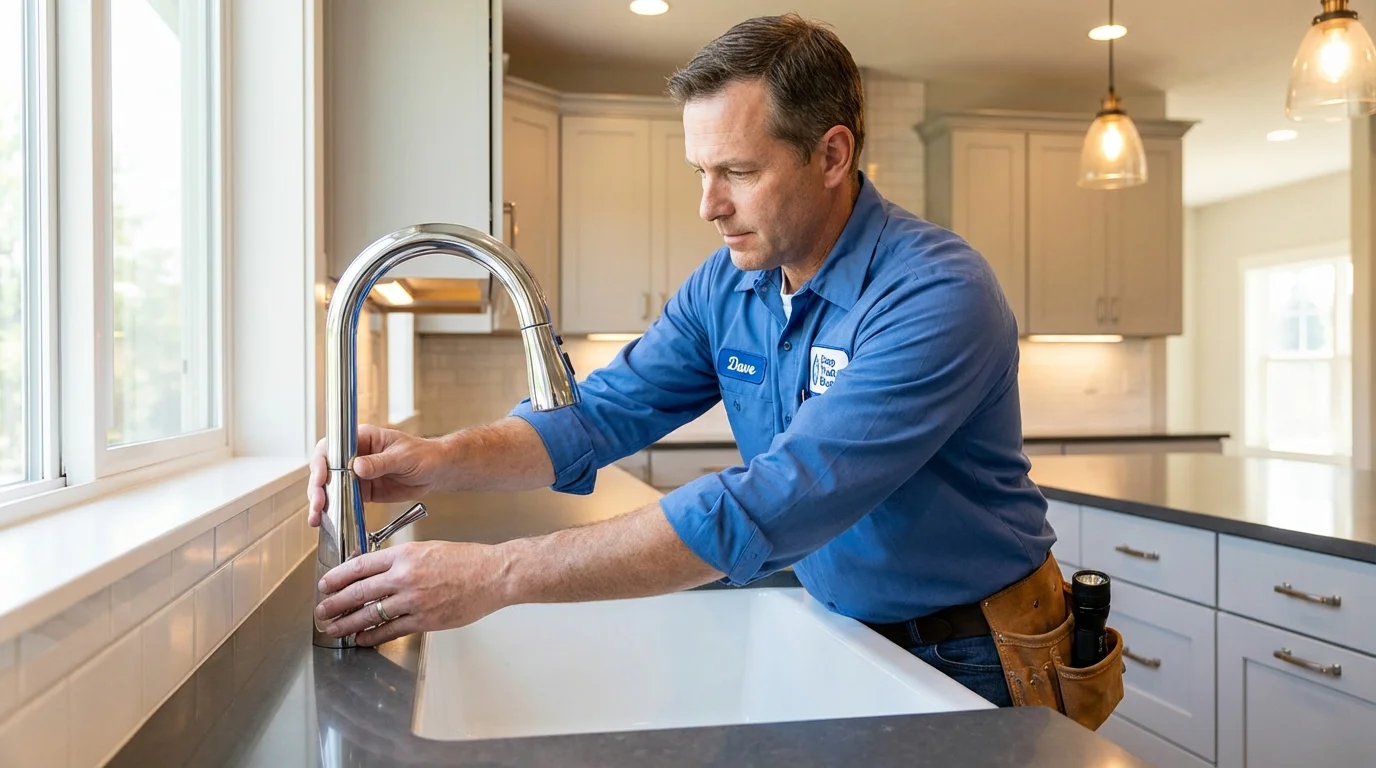 Kitchen faucet installation by Johns Plumbing LLC in Cherokee Village